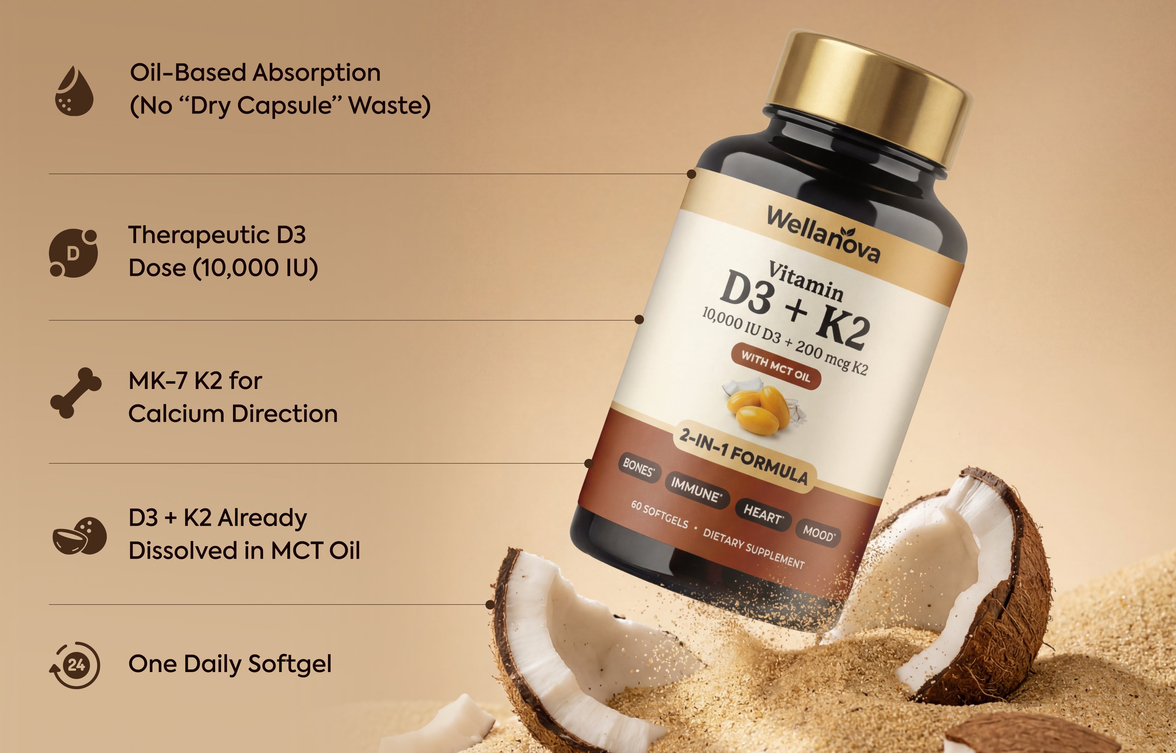 Vitamin D3+K2