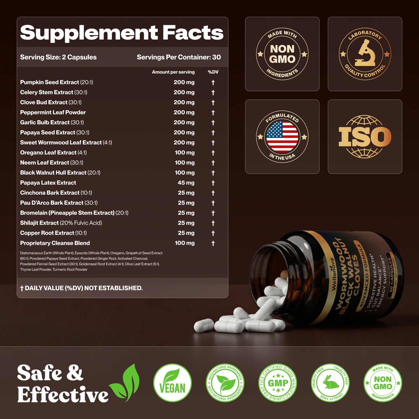 Wellanova wormwood capsules